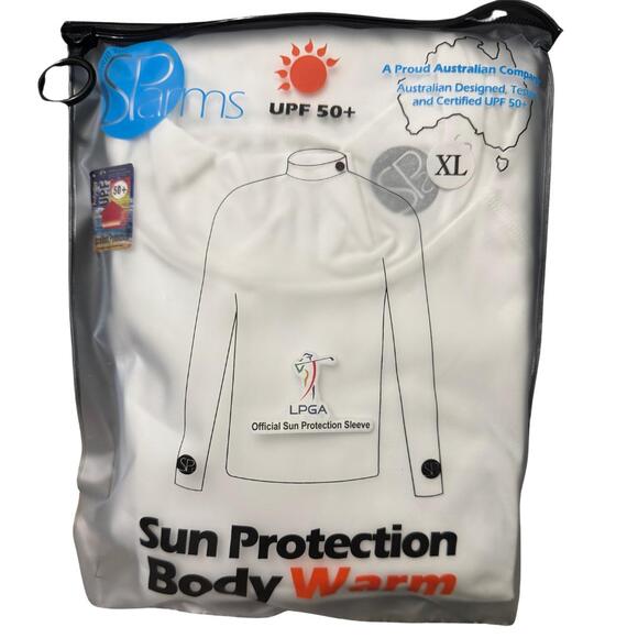 SPARMS SP Full Body Warm Mock High Neck Long Sleeve UV Sun Shirt White NWT XL - Picture 6 of 7